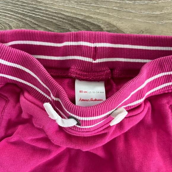 Hanna Anderson pink pants 80 (18-24m) with drawstring and pockets - Picture 2 of 3